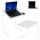 Laptop asztal laptophoz, multifunkcionális asztalhoz, összecsukható, állítható, 69 cm, fehér