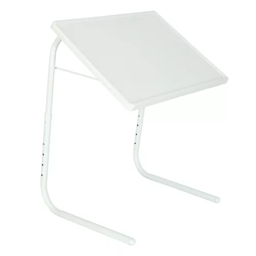 Laptop asztal laptophoz, multifunkcionális asztalhoz, összecsukható, állítható, 69 cm, fehér