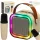 Karaoke szett mikrofonnal + hordozható hangszóró BLUETOOTH USB LED bézs