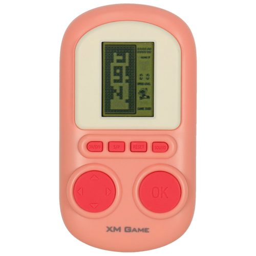 Elektronikus játék árkád mini hordozható zsebkonzol tetris rózsaszín
