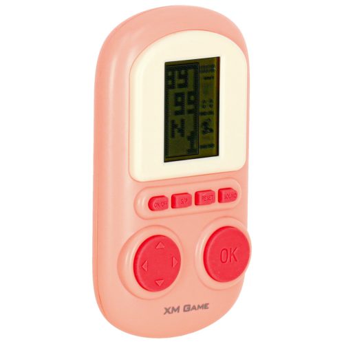 Elektronikus játék árkád mini hordozható zsebkonzol tetris rózsaszín