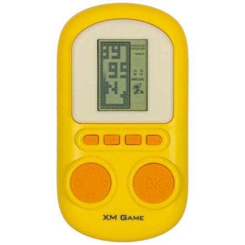 Elektronikus játék árkád mini hordozható zsebkonzol tetris sárga
