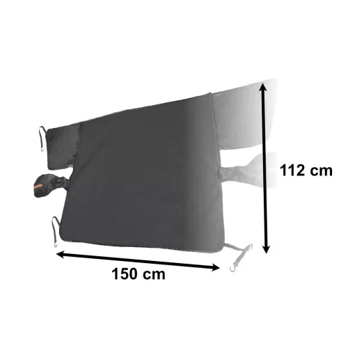 Fagyálló, mágneses napvédő autó ablaktakaró szőnyeg, szélvédő takaró 260 cm x 112 cm