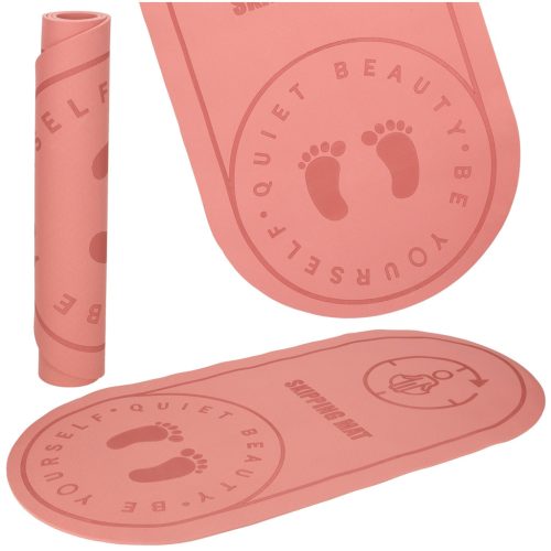 Fitneszszőnyeg jógagyakorlatokhoz, ugrókötél, hangszigetelt, csúszásmentes, 125x61,5x0,6 cm, rózsaszín