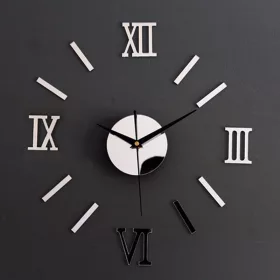 OEM Falióra fekete/fehér római számok
