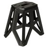 Összecsukható kempingszék, hordozható, 40 cm, fekete