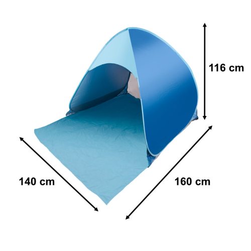 Strandsátor, önösszecsukható strandparaván, kerti, felugró, UV-védelemmel