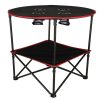 Összecsukható, hordozható kempingasztal fedéllel 72 cm x 72 cm