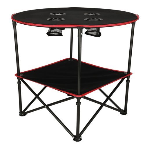 Összecsukható, hordozható kempingasztal fedéllel 72 cm x 72 cm