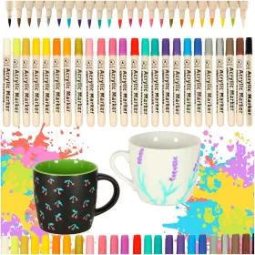   Markere acrilice pentru textile, pietre, pixuri cu vârf de pâslă, markere impermeabile, DIY 24 buc.