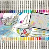 Markere acrilice pentru textile, pietre, pixuri cu vârf de pâslă, markere impermeabile, DIY 48 buc.