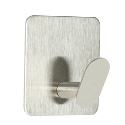 Öntapadós ezüst fürdőszobai fali akasztók, 4 db-os készlet, KIÁLLÍTÁS