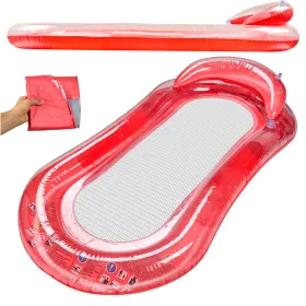   BESTWAY 43103 felfújható úszómedence matrac hálóval, piros színű