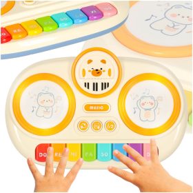   Interaktív zongoraorgona gyerekeknek, oktatási bézs színben