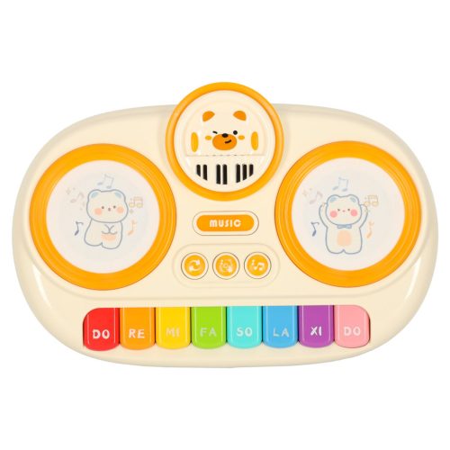 Interaktív zongoraorgona gyerekeknek, oktatási bézs színben