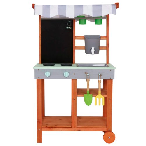 LULILO Sable fa gyerek kerti konyha kerekekkel és kiegészítőkkel, 116cm