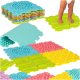 Montessori szenzoros szőnyeg talpmasszázshoz, 8 elem pasztell színben