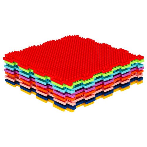 Montessori szenzoros szőnyeg talpmasszázshoz, 8 darabos, színes