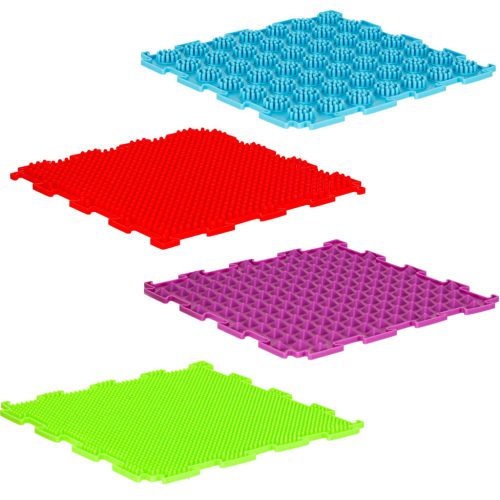 Montessori szenzoros szőnyeg talpmasszázshoz, 8 darabos, színes