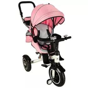   Trike Fix V3 háromkerekű 3in1 babakocsi kerékpár 360 forgatható szabad kerék rózsaszínű