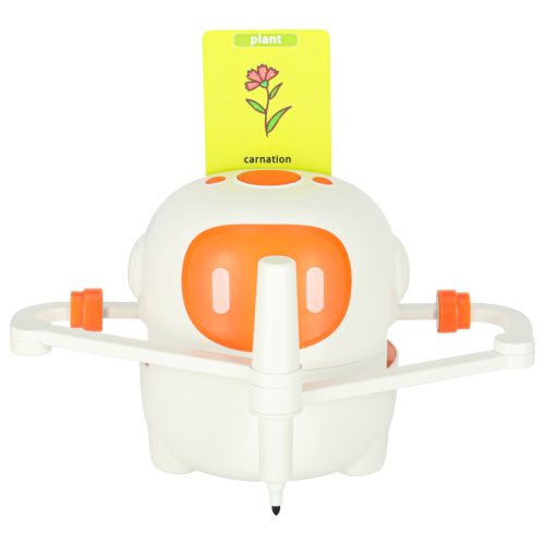 Oktatási robot interaktív tanulási rajz írás flash kártyákat markerek narancssárga