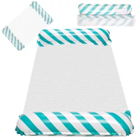   Felfújható strandmatrac függőágy vízi nyugágy karosszék úszómedencéhez kék