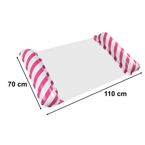 Felfújható strandmatrac függőágy vízi nyugágy karosszék úszómedencéhez rózsaszín