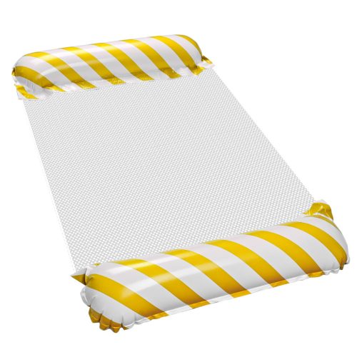 Felfújható strandmatrac függőágy vízi nyugágy karosszék úszómedencéhez sárga