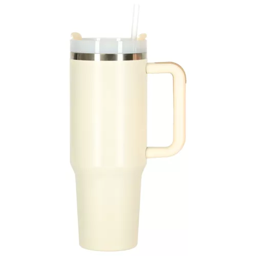 Termikus bögre szívószállal és fogantyúval termosz 1200ml tejszínhab