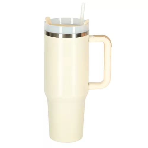 Termikus bögre szívószállal és fogantyúval termosz 1200ml tejszínhab