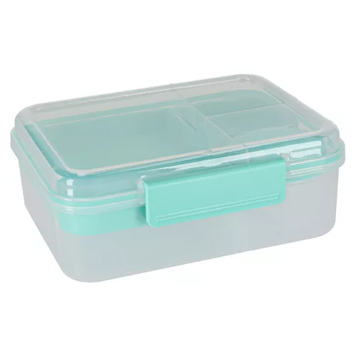 Ebéddoboz reggeliző doboz rekeszekkel osztott 2200ml menta