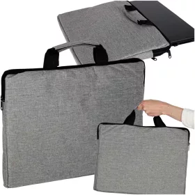   Laptop táska 15,6 hüvelyk tok aktatáska női aktatáska férfi szürke