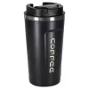Termikus bögre szájkosárral LED termosz 500ml fekete
