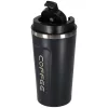Termikus bögre szájkosárral LED termosz 500ml fekete