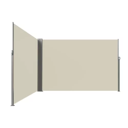 LUARO sarok terasz napellenző behúzható 180 x 620 cm bézs színben