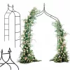 LUARO kerti pergola fém boltív barlangokkal rózsákhoz virágokhoz kúszónövényekhez 265 cm