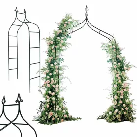   LUARO kerti pergola fém boltív barlangokkal rózsákhoz virágokhoz kúszónövényekhez 265 cm