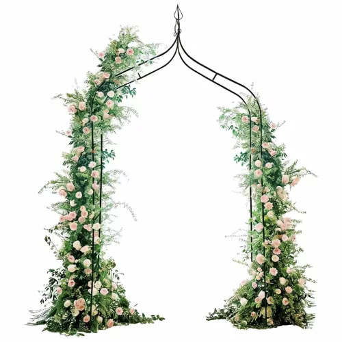LUARO kerti pergola fém boltív barlangokkal rózsákhoz virágokhoz kúszónövényekhez 265 cm