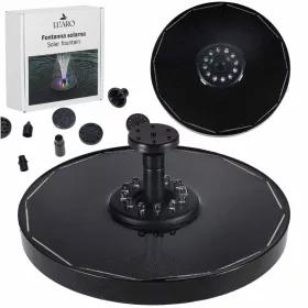   LUARO napelemes tó szökőkút kerti úszó szivattyú LED RGB 16cm