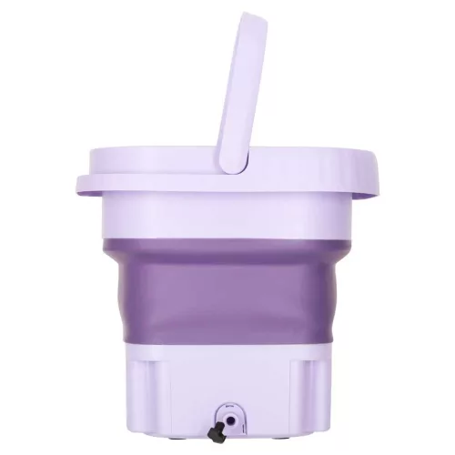 Automata turista mosógép, mini, hordozható, összecsukható, 8l, lila