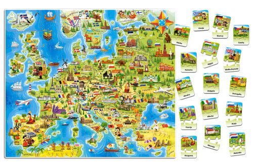 OEM CASTORLAND Oktatási puzzle Európa térképe