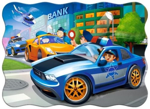 OEM CASTORLAND Puzzle 30 darab Police Chase - Rendőrség 4+