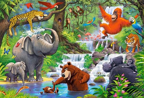 CASTORLAND Puzzle 40el. Maxi Jungle Animals - Dzsungel állatok - Dzsungel állatok