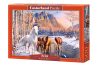 OEM CASTORLAND Puzzle 500el. Winter Melt - Lovak téli táj