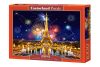 CASTORLAND Puzzle 1000el. Az éjszaka csillogása, Párizs - Tűzijáték az Eiffel-torony felett