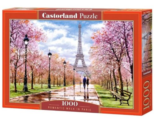 Puzzle kirakós 1000 darab Romantikus séta Párizsban 68 x 47 cm CASTORLAND