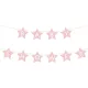 Banner OEM pentru petrecere de baby shower, stele, roz aprins, 290 cm x 16,5 cm
