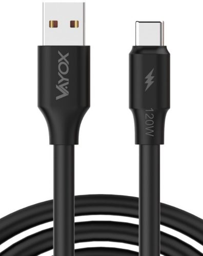 OEM USB-USB-C kábel két véggel 120W 3A 1m fekete