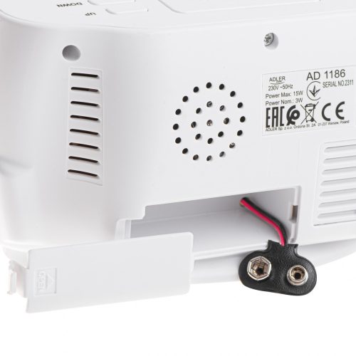 Adler AD 1186W digitális ébresztőóra higrométer óra