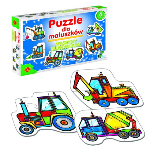 ALEXANDER Puzzle kisgyermekeknek - építőipari gépek 2+